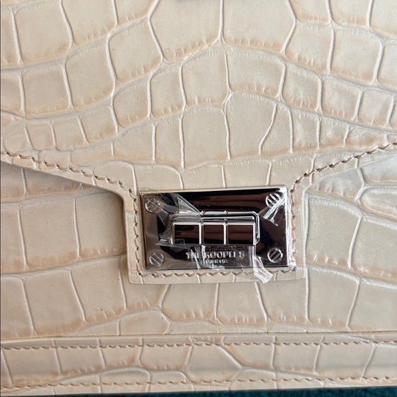 THE KOOPLES LEATHER EMILY BAG ecru MOCK CROC - Picture 7 of 9